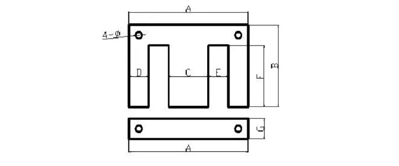 Silicon Steel EI Core Dimension